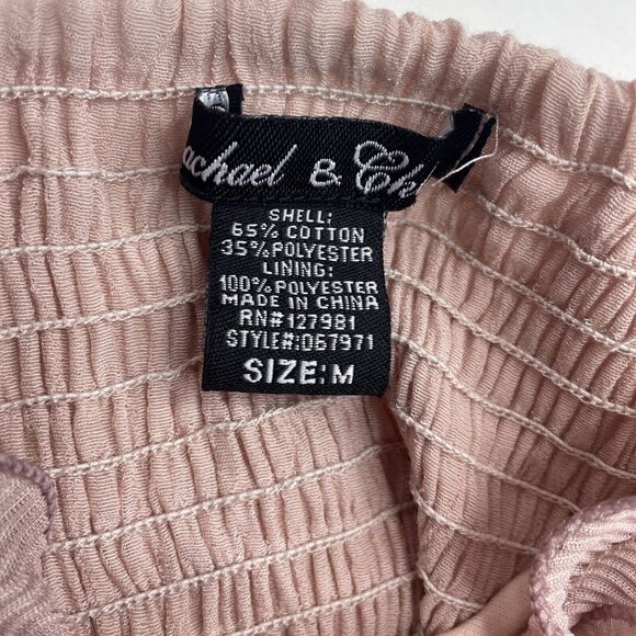 Rachael & Chloe Pink Layered Ruffles Strapless Party Dress Size Medium Lined - Picture 6 of 11